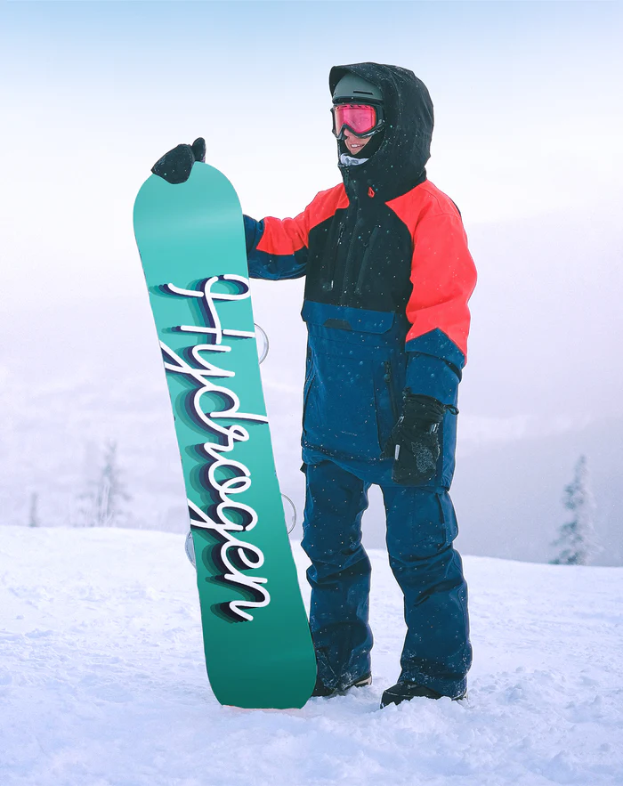 person holding a hydrogen snowboard